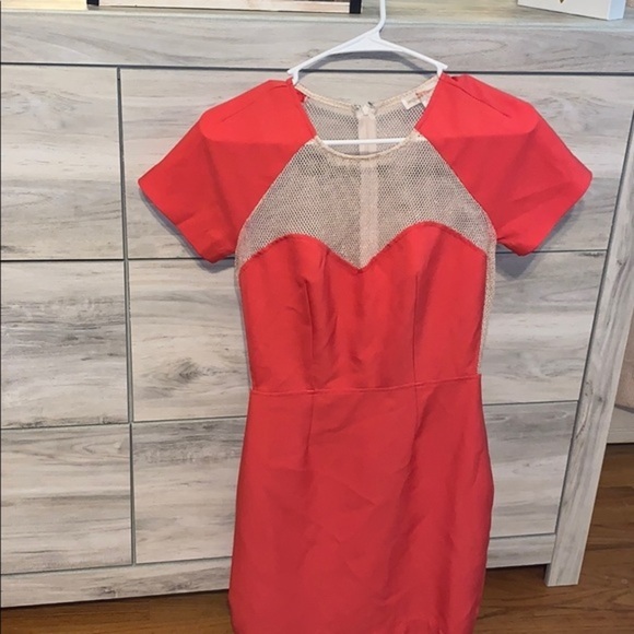 Jealous Tomato Dresses & Skirts - Jealous Tomato coral mesh dress